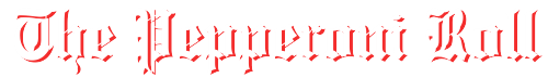The Pepperoni Roll Logo White