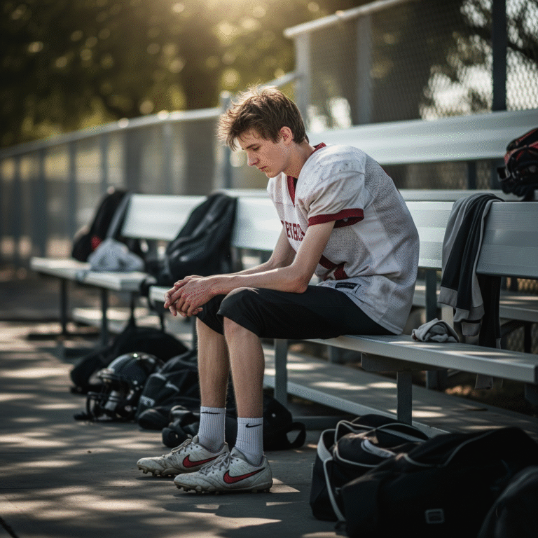 Fairmont high school boy riding the bench